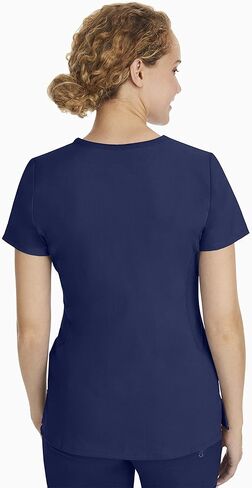 Healing Hands Scrub Set for Women Yoga Collection Juliet Top 2245 Juliet with Tara Scrub Pants 9233 with 2-Way Stretch Fabric, Navy - M Top/M Petite Pant in Kuwait