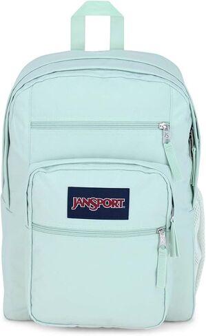 حقيبة ظهر للكمبيوتر المحمول من JanSport - حقيبة كمبيوتر مع حجرتين، أشرطة كتف مريحة، حقيبة كمبيوتر محمول مقاس 15 بوصة، مقبض سحب - حقيبة ظهر للكتب - نعناع طازج in Saudi Arabia