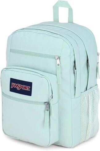 حقيبة ظهر للكمبيوتر المحمول من JanSport - حقيبة كمبيوتر مع حجرتين، أشرطة كتف مريحة، حقيبة كمبيوتر محمول مقاس 15 بوصة، مقبض سحب - حقيبة ظهر للكتب - نعناع طازج in Saudi Arabia