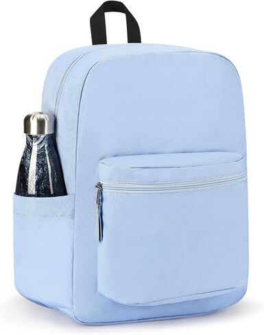 ZORFIN Basic Backpack for School Work Travel: Water Resistant Backpacks for Men and Women - Lightweight Bookbag for Girls and Boys - Blue Neon in Saudi Arabia