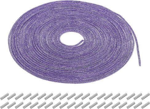 MECCANIXITY 4mm x 10m Shoe Laces Hoodie String Glitter Cords Rhinestone Tube Rope Bling Crystal String Rope for DIY Sneakers Sweaters Sweatpants Decoration Dark Red with Aglets in Saudi Arabia