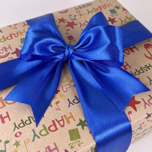 UOUYOO 1 1/2 بوصة شريط ساتان أزرق ملكي 50 ياردة أشرطة قماشية لفة لتغليف الهدايا باقة الزهور باقة أقواس باقة الزفاف ودعوات الزفاف in Kuwait