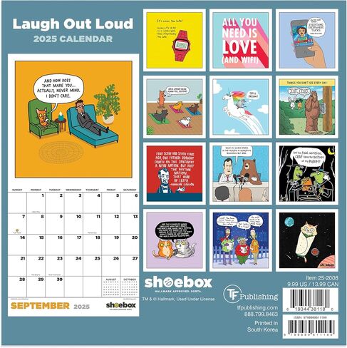 TF PUBLISHING 2025 Shoebox Daily Desktop Calendar | Home and Office Organization | Small Desk Top Calendar | Full-Color Easy Tear-Off Pages | Standing Fold-Out Cardboard Easel for Desks | 5.25"x5.25" in Saudi Arabia