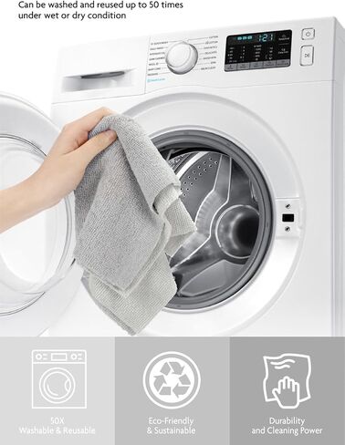 Fantasticlean Microfiber Cleaning Cloth Roll -75 Pack, Tear Away Microfiber Towels, 12" x 12", Reusable, Washable, Scratch Free, Ultra Absorbent Dish Rags for Car, Home, Garage or Shop (Dark Purple) in Kuwait