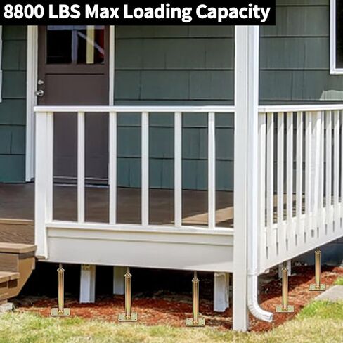 4 قطع من مقابس أرضية المنزل للتسوية والرفع، نطاق ارتفاع من 11.6 سم إلى 16.1 سم قابل للتعديل بوزن يصل إلى 8800 رطل، جاك رافعة أرضية بسعة قصوى للوزن، مقابس أرضية الطابق السفلي لتسوية المنزل in Kuwait