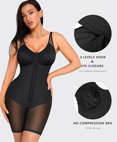 FeelinGirl Fajas Colombianas Shapewear for Women Tummy Control Post Surgery Full Body Shaper Butt Lifter with Zipper Crotch in Saudi Arabia