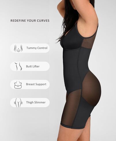FeelinGirl Fajas Colombianas Shapewear for Women Tummy Control Post Surgery Full Body Shaper Butt Lifter with Zipper Crotch in Saudi Arabia