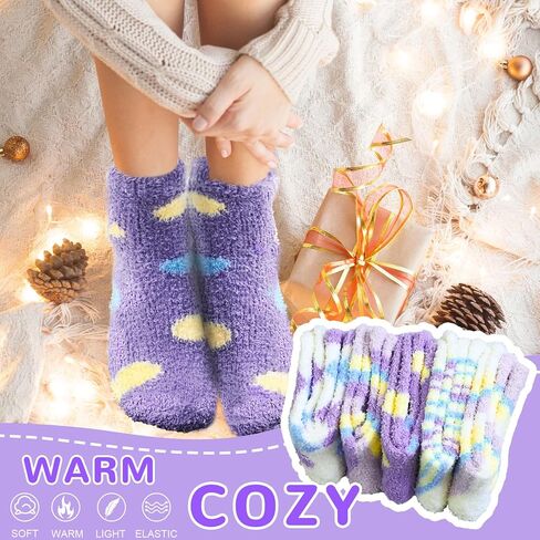 جوارب نسائية منفوشة، جوارب مريحة من القطيفة للنوم، جوارب دافئة للشتاء في الأماكن المغلقة in Kuwait