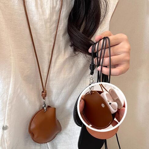 Glasses Headset Leather Case Holder Necklace Bluetooth Headset Eyeglass Necklace Travel Holder for Women Men in Saudi Arabia