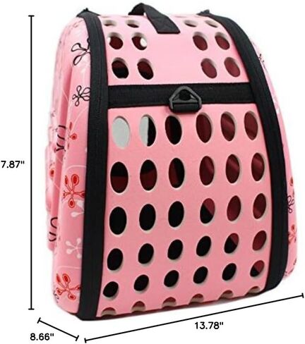 Foldable Pet Dog Carrier Cage Collapsible Travel Kennel - Portable Pet Carrier Outdoor Shoulder Bag for Puppy Dog Cat (S, Grey) in Saudi Arabia
