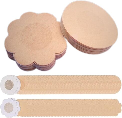 40 Pieces Disposable Nipple Covers for Women, Self-Adhesive, Large Satin Breast Petals Nipple in Saudi Arabia