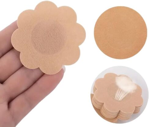 40 Pieces Disposable Nipple Covers for Women, Self-Adhesive, Large Satin Breast Petals Nipple in Saudi Arabia