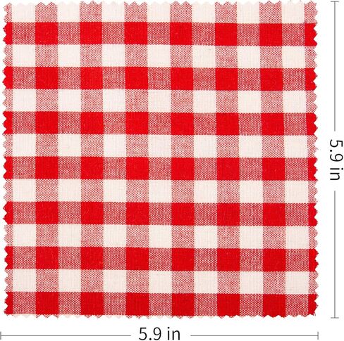 60pcs Buffalo Plaid Fabric, Christmas Cotton Fabric, 6 Styles Xmas Quilting Fabric Squares for Sewing Patchwork DIY Homemade Crafts (5.9 inches) in Kuwait