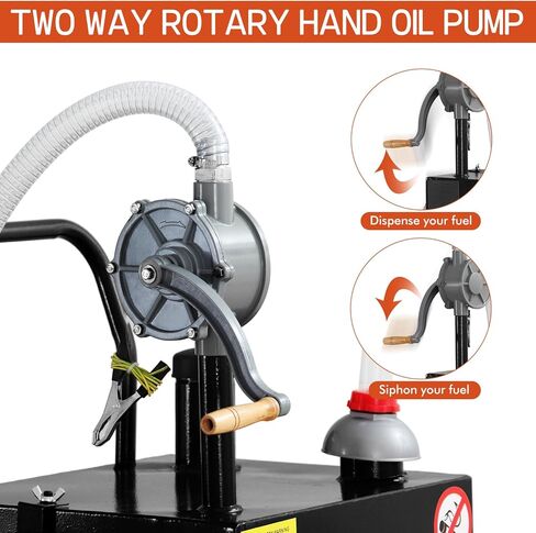 40 Gallon Portable Gas Caddy Gasoline Diesel Can Hand Siphon Pump With Rolling Flat-Free Solid Rubber Wheels for Boat, Atv, Car, Motorcycle in Saudi Arabia