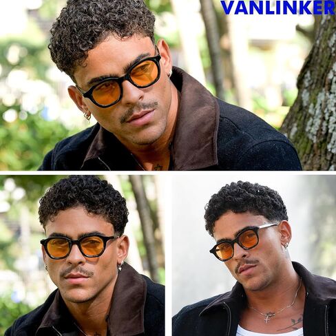 VANLINKER Retro Round Sunglasses for Men Women Vintage Circle Shades VL9829 46mm in Saudi Arabia