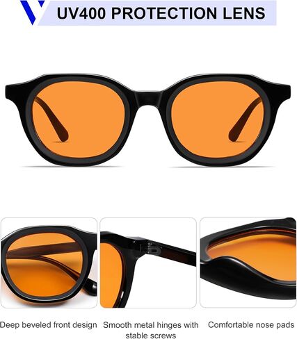 VANLINKER Retro Round Sunglasses for Men Women Vintage Circle Shades VL9829 46mm in Saudi Arabia