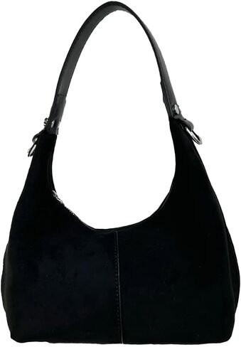 Suede Crescent Tote Bags for Women Vintage Shoulder Bag Brown Suede Handbag Casual Crossbody Bag Travel Work Purse in Saudi Arabia