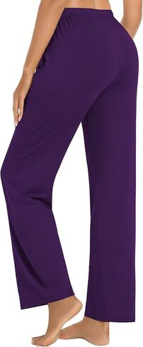 3 Pack Women's Drawstring Pajama Pants, Casual Lounge Pants with Pockets Modal Soft Pj Bottoms Comfy Sleepwear in Kuwait