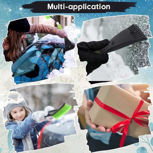 2 Pack 27" Snow Brush and Detachable Ice Scraper for Car Windshield and Window, Car Snow Scraper and Brush with Foam Grip for Cars, Trucks, SUVs, Winter Accessories(Blue) in Kuwait