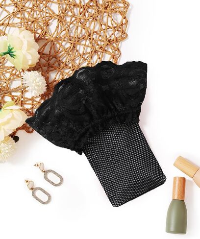 Avidlove Women's Sheer Thigh High Stockings Lace Trim Fishnet Tights Sexy Exotic Hosiery in Saudi Arabia