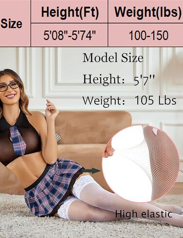 Avidlove Women's Sheer Thigh High Stockings Lace Trim Fishnet Tights Sexy Exotic Hosiery in Saudi Arabia