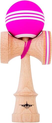 Kendama USA - Kaizen Triple Stripe Kendamas - for Players of All Levels, Carrying Bag Included (Pink & White) in Saudi Arabia