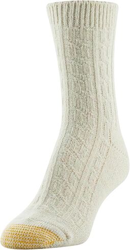 جوارب GOLDTOE للسيدات لامعة بطول متوسط ​​الطول، 3 أزواج، كريمي متنوع، مقاس الحذاء: 6-9 in Kuwait