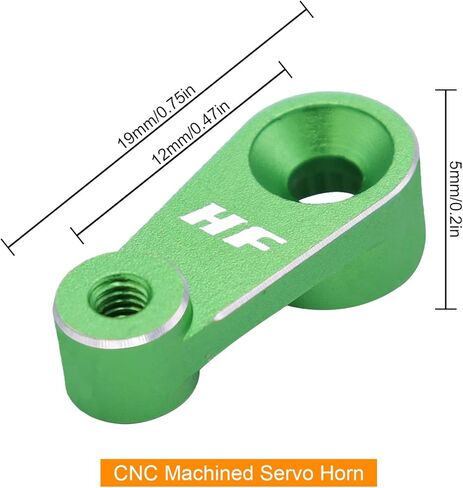 Hobby Fans Brass Steering Link and 25T Servo Horn Servo Arm with Linkage Set for TRX4M Upgrade Parts 1/18 RC Crawler Car (Green) in Saudi Arabia