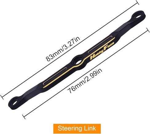 Hobby Fans Brass Steering Link and 25T Servo Horn Servo Arm with Linkage Set for TRX4M Upgrade Parts 1/18 RC Crawler Car (Green) in Saudi Arabia