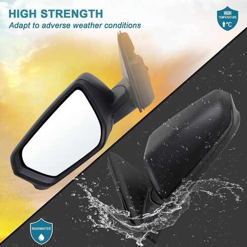 Right Passenger Side Mirror Compatible With 2018 2019 2020 2021 2022 2023 2024 Chevy Equinox With Manual Folding Power Glass Heated Matte Black Replace#84225383(5Pins) in Saudi Arabia