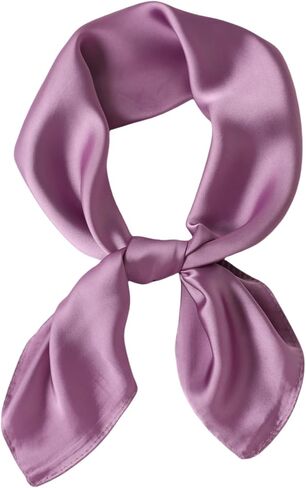 Women Satin Scarf, Chiffon Satin Hair Bandanas Square Stain Scarf Vintage Head Scarves for Women 27.5 × 27.5inch in Saudi Arabia