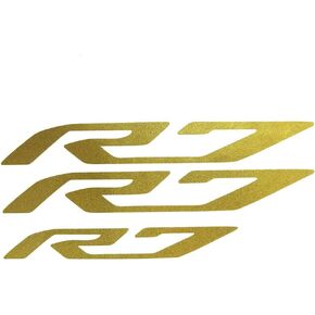 Gold Body Frame Trims Gas Tank Sticker Fairing Cowl Decal Compatible with Yamaha YZF R7 2021 2022 2023 2024, Black, RTF34F