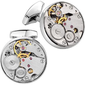 HAWSON Watch Movements Cufflinks for Man Shirt, Wedding Business Jewelry.