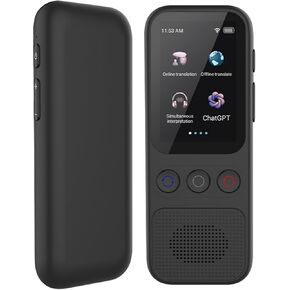 Language Translator Device, Real Time Two Way Language Translator with 138 Languages, Accurate Word/Online/Offline/AI/Voice Translation, Instant Translator for Business, Learning, Travel