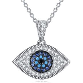 قلادة عين حورس/عين الشر من ONEFINITY مصنوعة من الفضة الإسترلينية عيار 925 مجوهرات للنساء والرجال in Kuwait