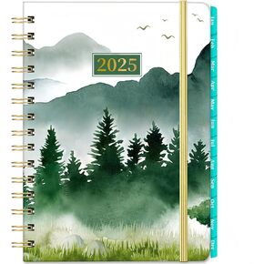 مخطط 2025 - مخطط 2025 أسبوعيًا وشهريًا، مخطط 2025 من يناير 2025 إلى ديسمبر 2025، مخطط 6.4 بوصة × 8.5 بوصة مع ورق سميك، ربط قوي بسلك مزدوج، جيب خلفي