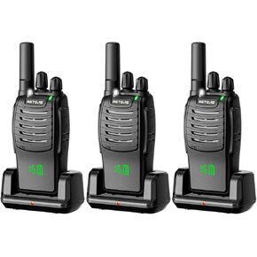 Retevis H-777 Walkie Talkies Rechargeable, 2 Way Radios Long Range, Portable FRS Two-Way Radios, Short Antenna, LED Flashlight, for Adults Family Outdoor (3 Pack)