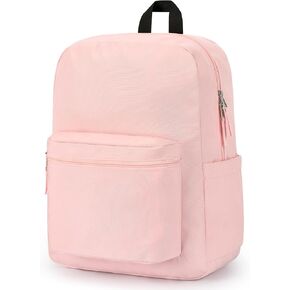ZORFIN Basic Backpack for School Work Travel: Water Resistant Backpacks for Men and Women - Lightweight Bookbag for Girls and Boys - Blue Neon