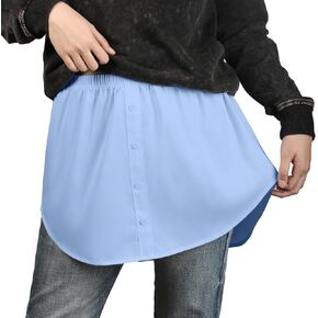 Shirt Extender for Women Layering Fake Leggings Top Lower Sweep Shirt Half Slips Underskirt