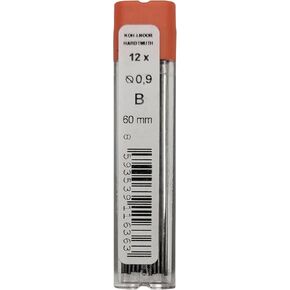 Koh-I-Noor Rapidomatic Lead Refills, 0.9mm Dia., B Degree, 12 Leads/Pack