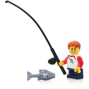 LEGO Outdoor Adventure Minifigure - Camper Boy Child (with Fishing Pole and Fish)
