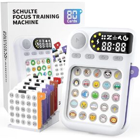 Handheld Game for Kids 6-12, Schulte Grid Focus Trainer, Attention Training Toys, Sensory Fidget Toys, Puzzle Game Machine, Birthday Gifts for 6 7 8 9 Year Old Boys & Girls & Teens