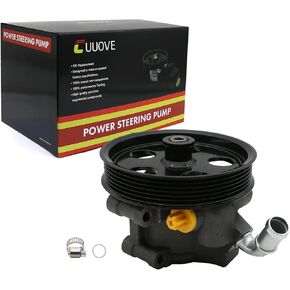 Power Steering Pump with Pulley Compatible with Ford Focus 2003-2004 l4 2.3L 2005-2006 l4 2.0L, Power Assist Pump Assembly 3S4Z3A674AA, 20-314