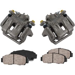 Callahan CCK02369 [2] REAR Premium Loaded OE Caliper Assembly Set + [4] Quiet Low Dust Ceramic Brake Pads