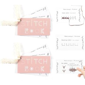 2 Pack Creative Mini Sewing Book, Enthusiasts & Beginners Ideal for DIY - Creative Mini Sewing Book Embroidery Guide for Sewing Projects with Portable Travel Mini Sewing Kit