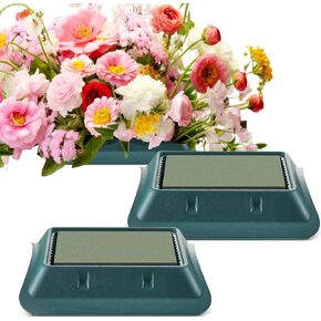 Jingmore 3 Pcs Plastic Floral Casket Saddle 2.75'' x 11.25'' x 12.75'' with 3 Floral Foam Blocks Casket Spray Funeral Flowers for Funeral Arrangements Craft Cemetery Decor Honoring a Life Home