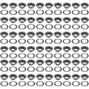 HARFINGTON 100pcs Grommet Eyelets Tool Kit 12mm Metal Grommet Kit with Installation Setter Tools for Shoes Clothes Leather Fabric Belt DIY, Gunmetal