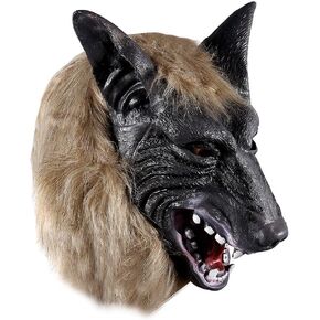ONEDONE Wolf Mask Werewolf Mask for Halloween and Cosplay Scary Latex Full Head Scary Horror Mask for Halloween