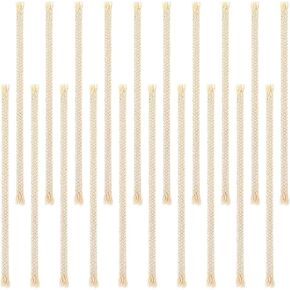 20 PCS 1/4" Oil Lamp Wicks, Cotton Braided Lamp Wicks Round Cotton Candle Wick for Tiki Torches Candle Making DIY Oil Lamp Alcohol Candle Burner