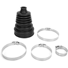 CV Boot Cover, Universal Silicone CV Axle Boot Dust Cover Ball Head Constant Speed Round Clamp Kit with Silicone Ball Head Design(Black)